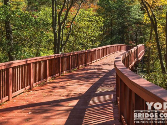 Stonehill College Pedestrian Bridge – Easton, MA | York Bridge Concepts - Timber Bridge Builders