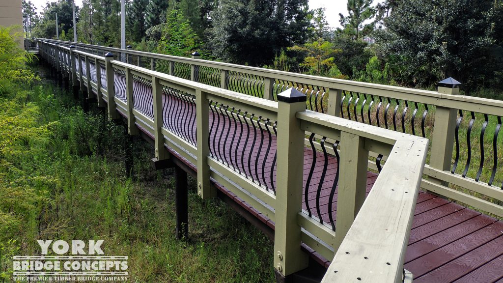 Pasco-Hernando State College Pedestrian Bridge – Wesley Chapel, FL | York Bridge Concepts - Timber Bridge Builders