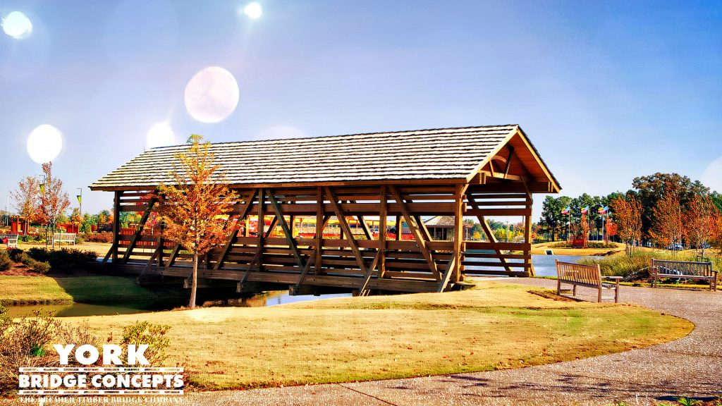 Discovery Park of America Covered Pedestrian Bridges – Union City, TN | York Bridge Concepts - Timber Bridge Builders