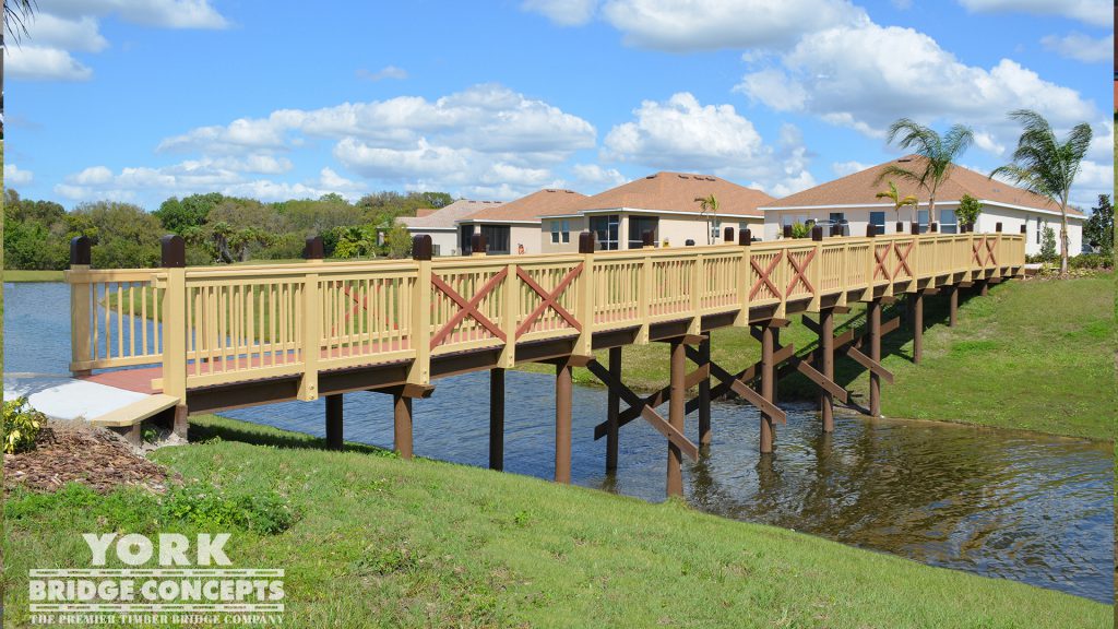 Copperstone Pedestrian Bridge – Parrish, FL | York Bridge Concepts -Timber Bridge Builders