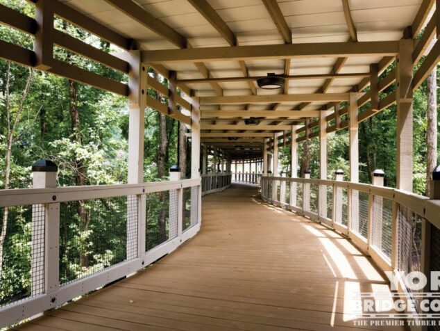 WellStar East Cobb Pedestrian Bridge – Marietta, GA | York Bridge Concepts - Timber Bridge Builders