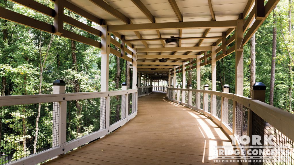 WellStar East Cobb Pedestrian Bridge – Marietta, GA | York Bridge Concepts - Timber Bridge Builders