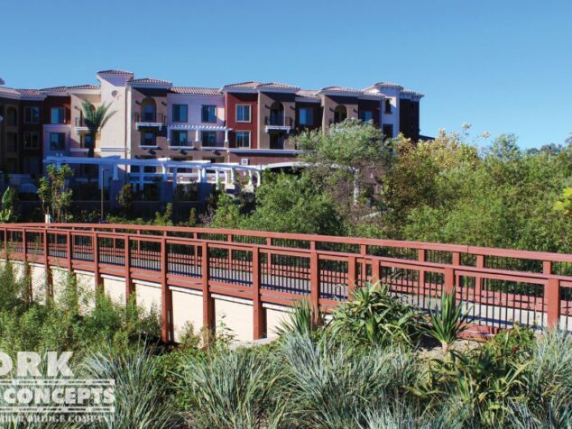 Adagio on the Green Apartments Pedestrian Bridge – Mission Viejo, CA | York Bridge Concepts - Timber Bridge Builders