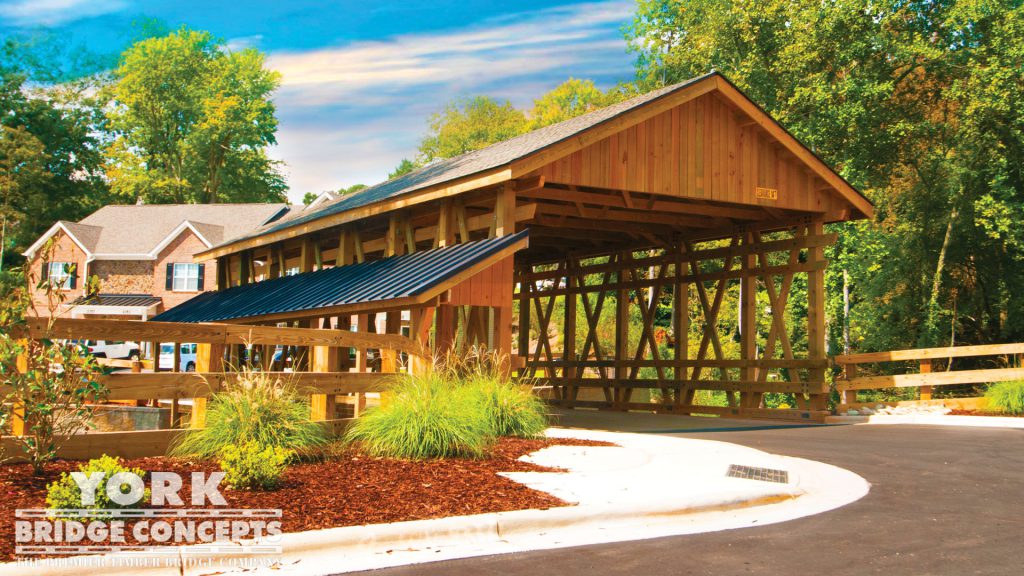 Deacon’s Station Covered Vehicular Bridge – Winston Salem, NC | York Bridge Concepts - Timber Bridge Builders