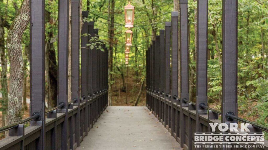 Serenbe Swann Ridge Pedestrian Bridge – Chattahoochee Hills, GA | York Bridge Concepts - Timber Bridge Builders