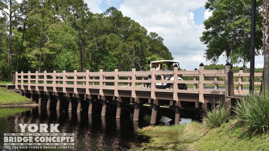 Tranquilo Golf Club at the Four Seasons Golf Cart Bridge – Lake Buena Vista, FL | York Bridge Concepts - Timber Bridge Builders