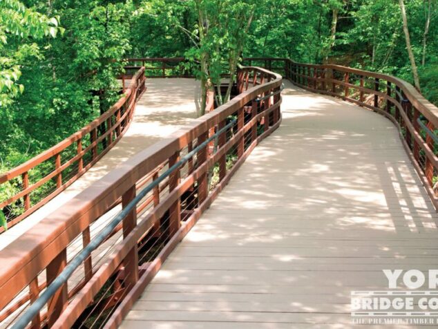 Cancer Survivor's Park Timber Boardwalk - Greenville, SC | York Bridge Concepts - Timber Bridge Builders