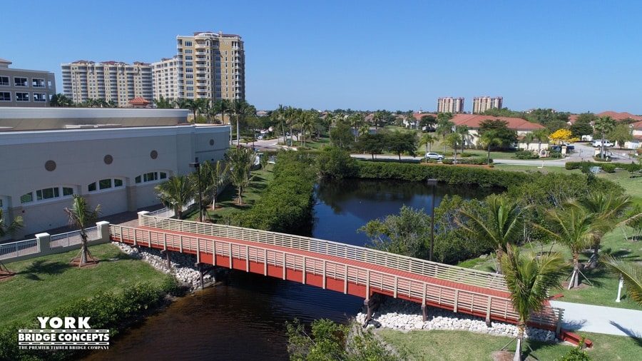 Westin at Marina Village Pedestrian Bridge - Cape Coral, FL | York Bridge Concepts - Timber Bridge Builders