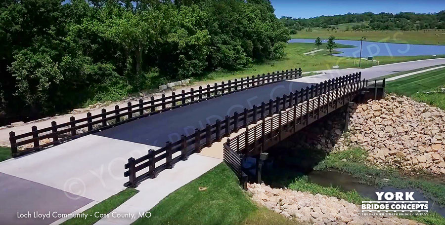 Loch Lloyd double vehicular timber bridge by York Bridge Concepts