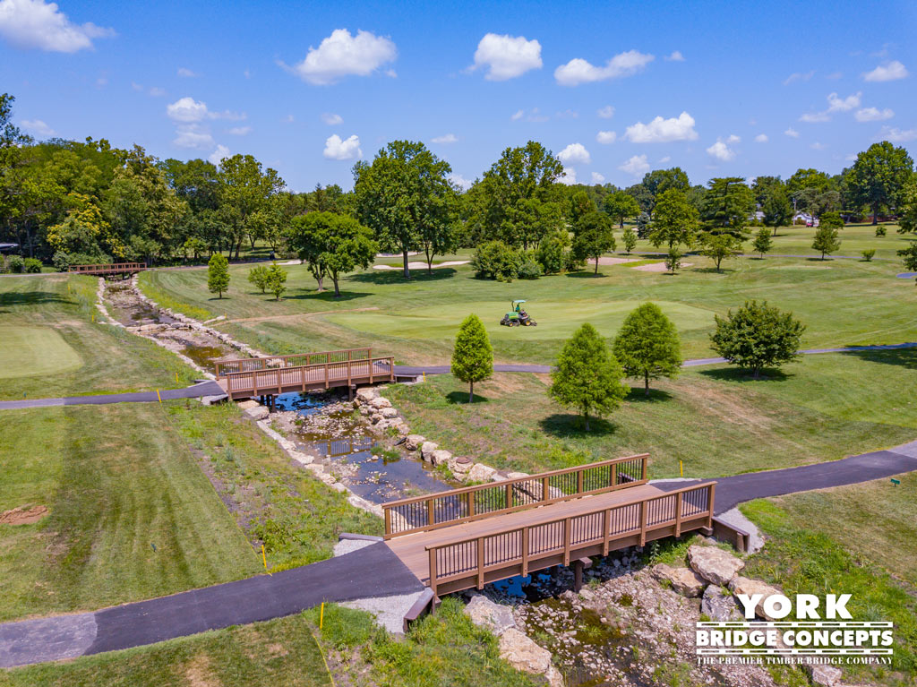 Westborough Country Club Golf Cart Bridges - St. Louis, MO | York Bridge Concepts - Timber Bridge Builders