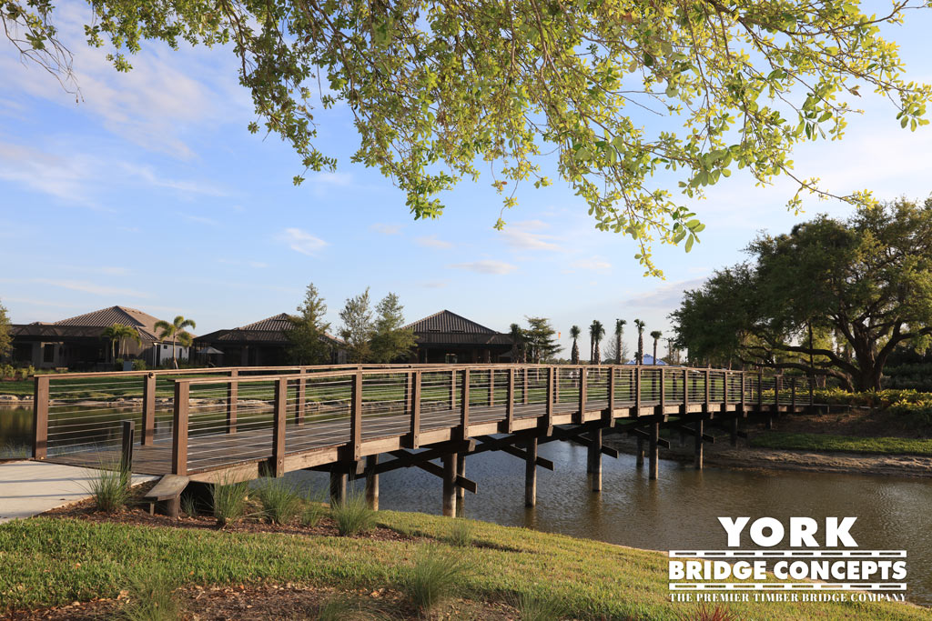 Esplanade at Palmer Ranch Timber Pedestrian Trail Bridge | Timber Bridge Builders