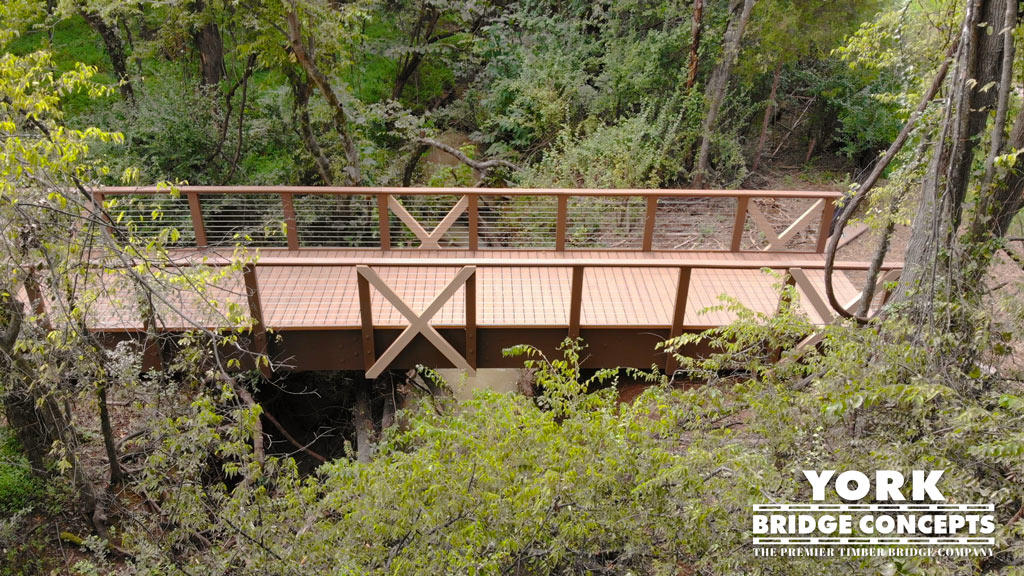 Solis Berewick Apartments Timber Pedestrian Trail Bridge - Charlotte, NC | York Bridge