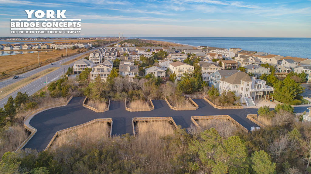 Breakwater Beach Timber Cul-de-Sac | Wetlands Residential Driveway Construction | York Bridge Concepts