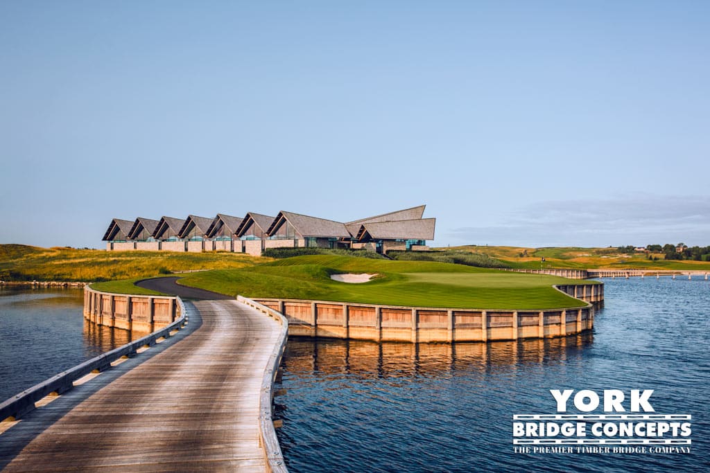 Great Northern Denmark Golf Course Bridges, Timber Retaining Walls, Timber Waterfall