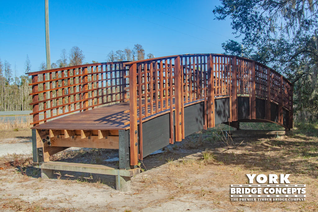 Composition Squared Prefabricated Timber Pedestrian Bridge For Sale | York Bridge