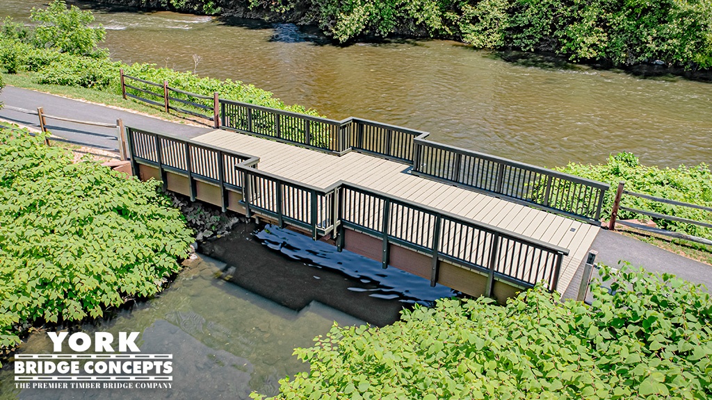 Waynesboro Trail timber pedestrian bridge by York Bridge Concepts