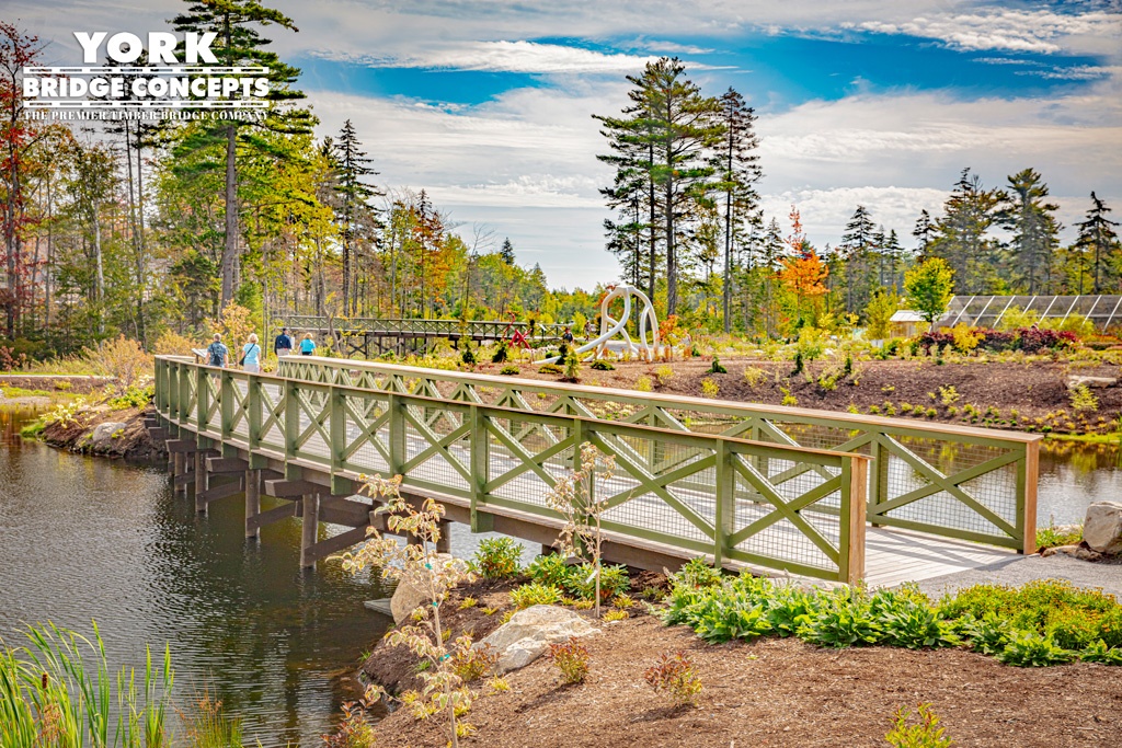 York Bridge designed built pedestrian bridge for Coastal Maine Botanical Gardens in Boothbay, ME