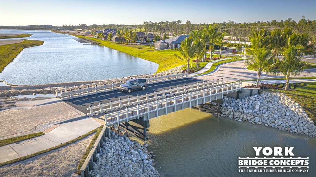 Esplanade Lake Club Timber Vehicular Bridge - Fort Myers, FL | York Bridge Concepts