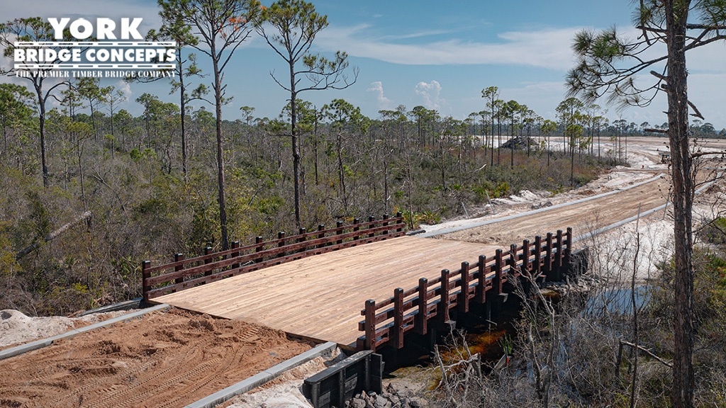 Full View of Windmark Beach North Vehicular timber bridge. Port St. Joe, FL