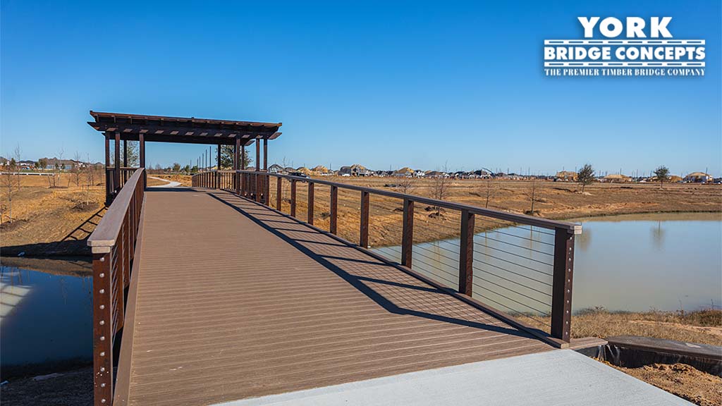 Long View Elyson Pedestrian Timber Bridge in Katy, TX