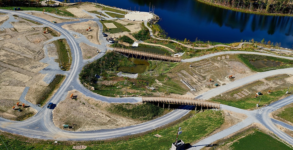 Summit Bechtel Reserve - aerial of bridges in West Virginia
