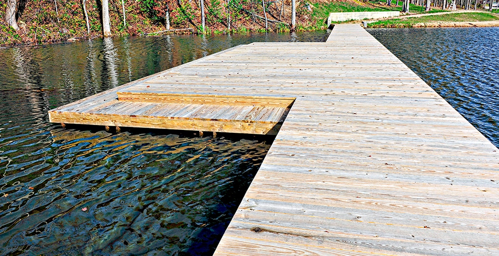 Summit Bechtel Reserve - lakeside boardwalks in West Virginia