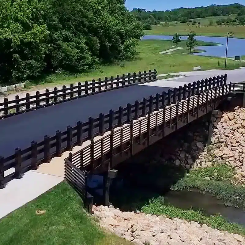 Double Lane Vehicular Timber Bridge - Loch Lloyd in Missouri