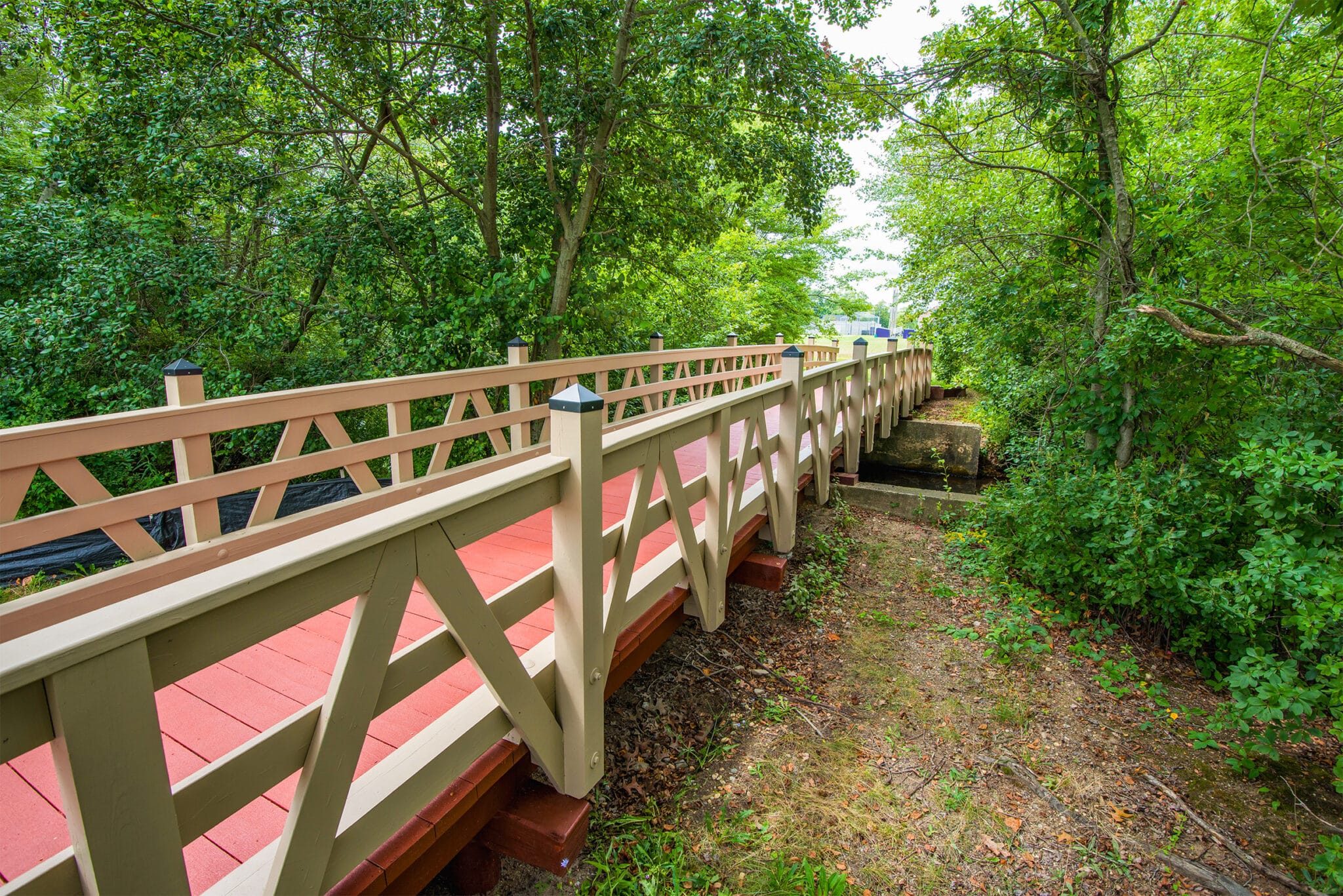 Pedestrian Timber Bridge built by York Bridge Concepts in Islip, NY