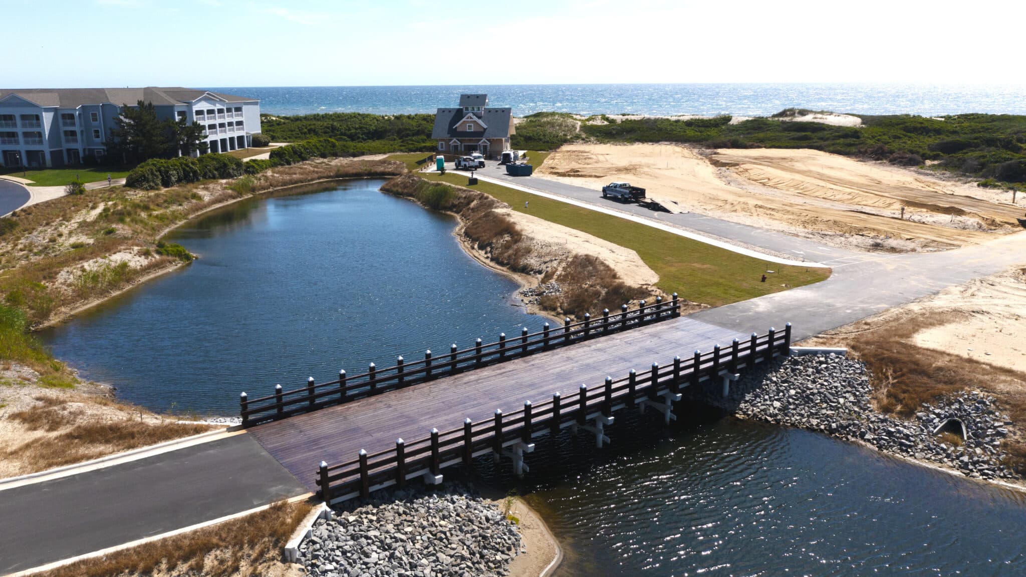 Pine Island Vehicular Bridge built in Corolla, NC by York Bridge Concepts