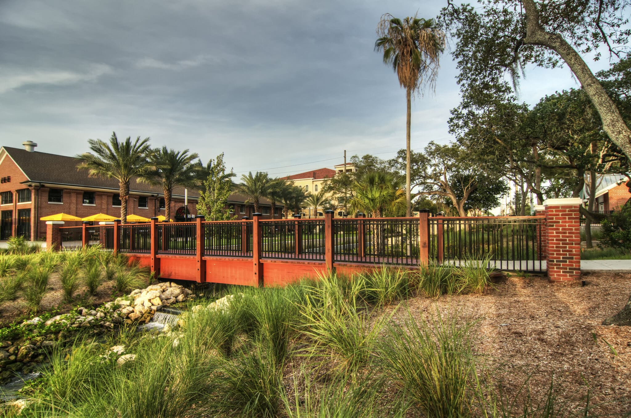 Water Works pedestrian free-span bridge built by York Bridge Concepts in Tampa, FL